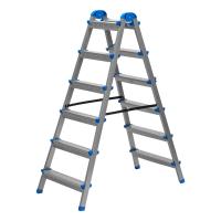 Стремянка двухсторонняя 6 ступеней, сталь профиль, стальные ступени, Сибртех по ценам производителя в Екатеринбурге с доставкой по всей России