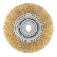 Щетка для УШМ, 200 мм, посадка 22.2 мм, плоская, латунированная витая проволока Matrix по ценам производителя в Екатеринбурге с доставкой по всей России