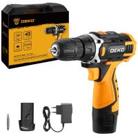 Аккумуляторная дрель-шуруповерт DEKO DKCD12V в кейсе, 12В, 2х1.5Ач