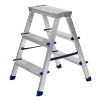 Стремянка двусторонняя 3 ступени, алюминиевая, Сибртех по ценам производителя в Екатеринбурге с доставкой по всей России
