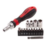 Отвертка реверсивная с набором бит и насадок торцевых, CrV, 1/4, 16 шт Matrix по ценам производителя в Екатеринбурге с доставкой по всей России