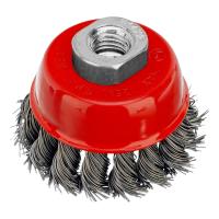 Щетка для УШМ, 65 мм, М14, "чашка", крученая проволока 0.5 мм Matrix по ценам производителя в Екатеринбурге с доставкой по всей России