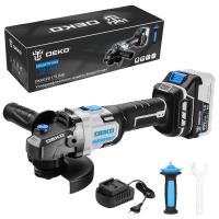 Углошлифовальная машина бесщеточная DEKO DKAG20, 20В, 1*5.0Ач