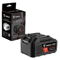 Аккумулятор DEKO R-UNV5.0 ULTRA+, Li-ion, 20В, 5.0А*ч, с повышенной токоотдачей