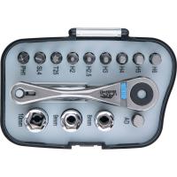 Реверсивная трещотка с набором бит и торцевыми головками, 14 шт Барс по ценам производителя в Екатеринбурге с доставкой по всей России