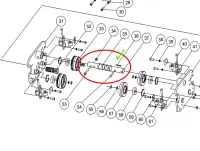 Вал для каретки на ТЭЦ 2т на двутавр шириной до 178мм