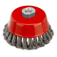 Щетка для УШМ, 100 мм, М14, "чашка", крученая проволока 0.35 мм Matrix по ценам производителя в Екатеринбурге с доставкой по всей России