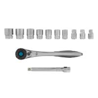 Набор торцевых головок, трещотка 120 зубьев, 3/8", CrV, 12 предметов Gross по ценам производителя в Екатеринбурге с доставкой по всей России