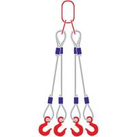 Строп канатный 4СК, с 4 крюками 1,25Т x 3М