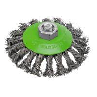 Щетка для УШМ, 100 мм, М14, "тарелка", крученая металлическая проволока Сибртех по ценам производителя в Екатеринбурге с доставкой по всей России