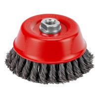 Щетка для УШМ, 125 мм, М14, "чашка", двухрядная, крученая проволока 0.5 мм Matrix по ценам производителя в Екатеринбурге с доставкой по всей России