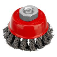 Щетка для УШМ, 65 мм, М14, "чашка", крученая проволока 0.35 мм Matrix по ценам производителя в Екатеринбурге с доставкой по всей России