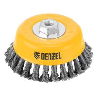 Щетка для УШМ, 125 мм, "Чашка", крученая нержавеющая проволока 0.5 мм, М14 Denzel по ценам производителя в Екатеринбурге с доставкой по всей России