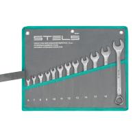 Набор ключей комбинированных 6-22 мм, 12 шт, CrV, матовый хром Stels по ценам производителя в Екатеринбурге с доставкой по всей России