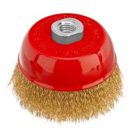 Щетка для УШМ, 100 мм, М14, "чашка", латунированная витая проволока Matrix по ценам производителя в Екатеринбурге с доставкой по всей России