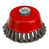 Щетка для УШМ, 100 мм, М14, "чашка", крученая проволока 0.5 мм Matrix по ценам производителя в Екатеринбурге с доставкой по всей России