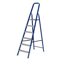 Стремянка, 6 ступеней, стальной профиль, алюминиевые ступени Сибртех по ценам производителя в Екатеринбурге с доставкой по всей России