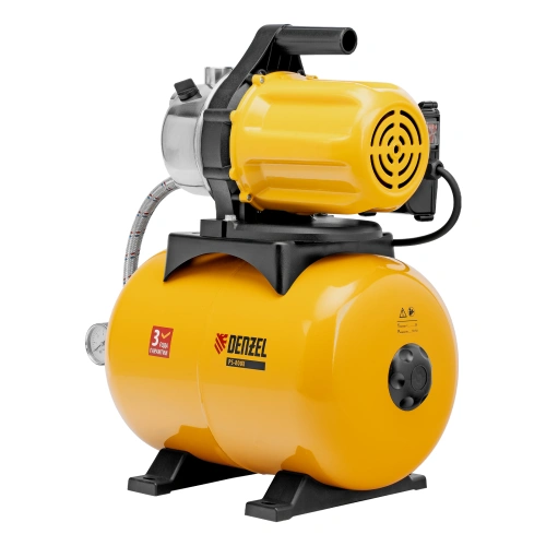 Насосная станция PS800X, 800 Вт, 3200 л/ч, ресивер 24 л, подъем 38 м, нержавейка Denzel по ценам производителя в Екатеринбурге с доставкой по всей России