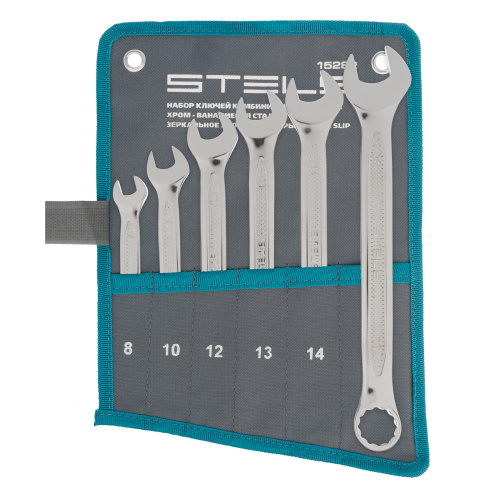 Набор ключей комбинированных 6 шт, 8-17 мм,  антислип Stels по ценам производителя в Екатеринбурге с доставкой по всей России