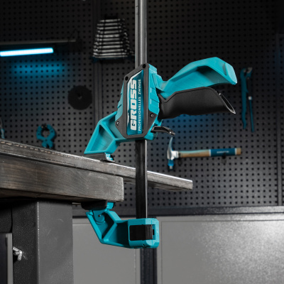 Струбцина реечная, быстрозажимная, пистолетного типа, пошаговый механизм, пластиковый корпус, 450мм Gross по ценам производителя в Екатеринбурге с доставкой по всей России