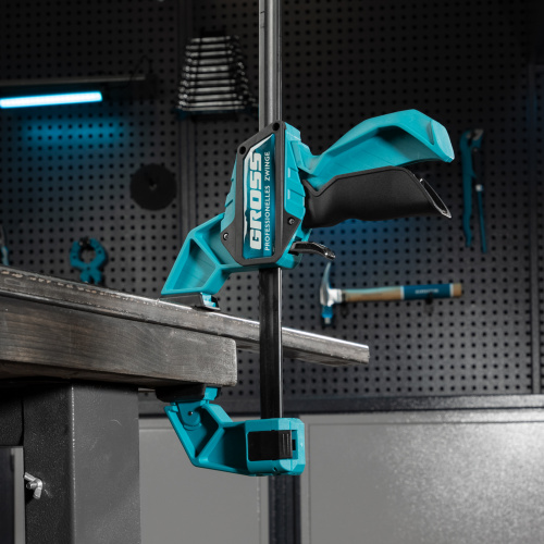 Струбцина реечная, быстрозажимная, пистолетного типа, пошаговый механизм, пластиковый корпус, 450мм Gross по ценам производителя в Екатеринбурге с доставкой по всей России