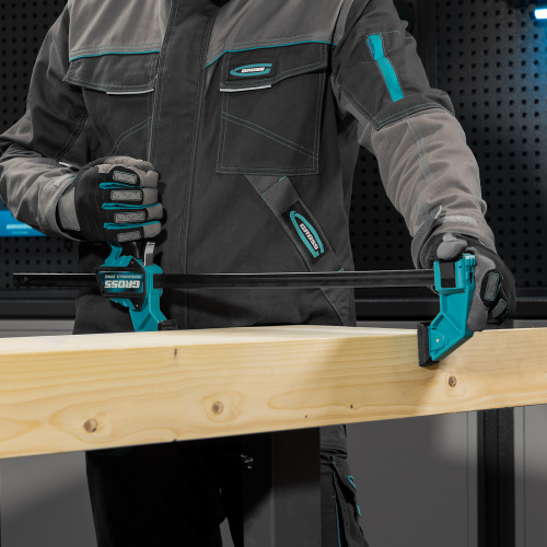 Струбцина реечная, быстрозажимная, пистолетного типа, пошаговый механизм, пластиковый корпус, 450мм Gross по ценам производителя в Екатеринбурге с доставкой по всей России