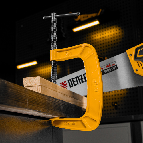 Струбцина G-образная, усиленная, 125 мм Denzel по ценам производителя в Екатеринбурге с доставкой по всей России