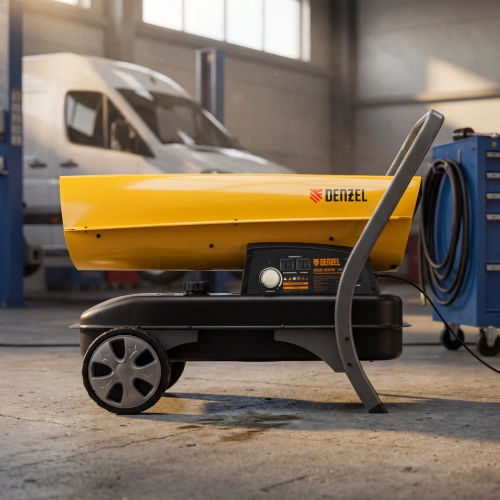 Дизельная тепловая пушка DHG-45i, 45 кВт, 1000 м3/ч, прямой нагрев, электронный термостат Denzel по ценам производителя в Екатеринбурге с доставкой по всей России