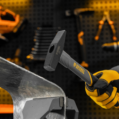 Молоток слесарный, 400 г, кованый, фибергласовая рукоятка c TPR покрытием Denzel по ценам производителя в Екатеринбурге с доставкой по всей России