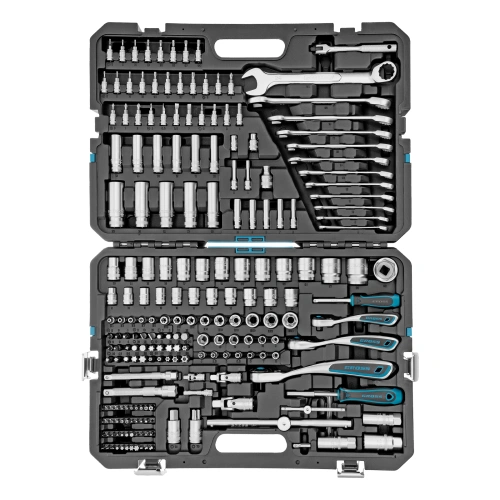 Набор инструментов, 1/2", 3/8", 1/4", CrV, 120 зубьев, 216 предметов Gross по ценам производителя в Екатеринбурге с доставкой по всей России