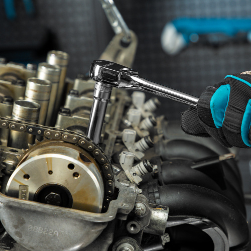 Ключ-трещотка 3/8", CrV, 120 зубьев, цельнометаллический, хром Gross по ценам производителя в Екатеринбурге с доставкой по всей России