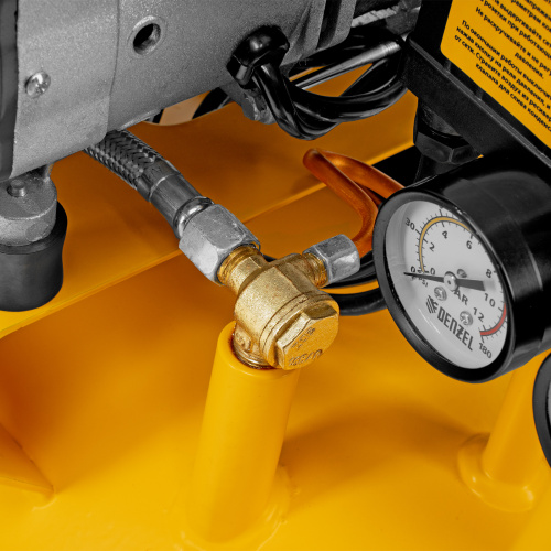 Компрессор безмасляный, малошумный DLS 2200/50, 2200 Вт, 2x1100, 50 л, 380 л/мин Denzel по ценам производителя в Екатеринбурге с доставкой по всей России