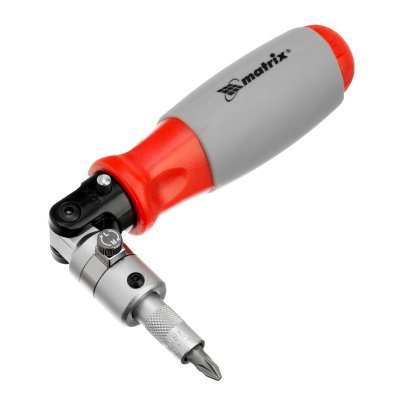 Отвертка реверсивная, поворотная головка, набор бит, CrV, 6 шт Matrix по ценам производителя в Екатеринбурге с доставкой по всей России