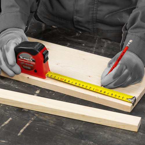 Рулетка Double fixation,10 м х 25 мм,обрезиненный корпус,двойная плавная фиксация Matrix по ценам производителя в Екатеринбурге с доставкой по всей России