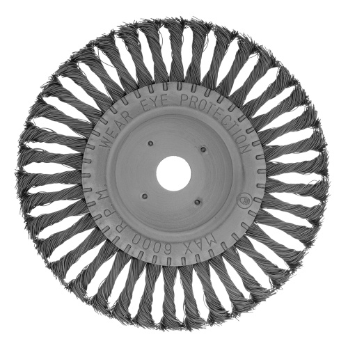 Щетка для УШМ 200 мм, посадка 22.2 мм, плоская, крученая проволока 0.5 мм Matrix по ценам производителя в Екатеринбурге с доставкой по всей России