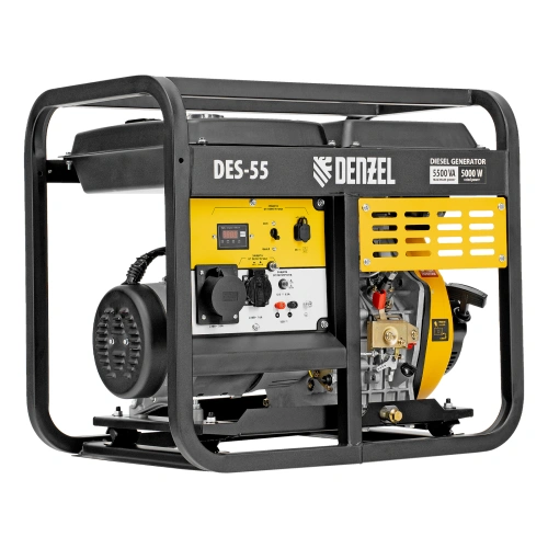 Генератор дизельный DES-55, 5,5 кВт, 230 В, 11 л, ручной стартер Denzel по ценам производителя в Екатеринбурге с доставкой по всей России