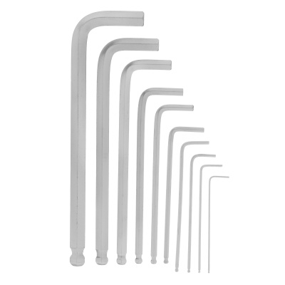 Набор ключей имбусовых HEX, 1.5-12 мм, CrV, 10 шт, удлиненных, шарообразный наконечник, с сатинированным покрытием, чехол Matrix по ценам производителя в Екатеринбурге с доставкой по всей России