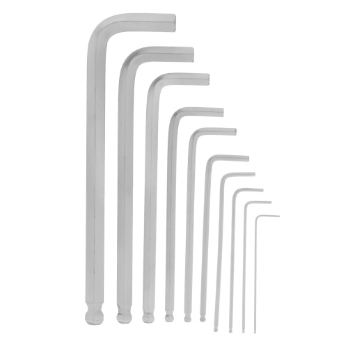 Набор ключей имбусовых HEX, 1.5-12 мм, CrV, 10 шт, удлиненных, шарообразный наконечник, с сатинированным покрытием, чехол Matrix по ценам производителя в Екатеринбурге с доставкой по всей России