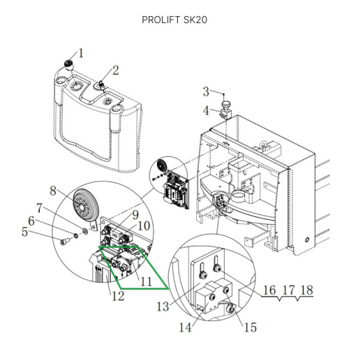 Контактор двигателя подъема 24В для штабелеров SDR/SDK, для тележек SK20 по ценам производителя в Екатеринбурге с доставкой по всей России