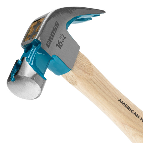 Молоток-гвоздодер, 450 г, угол 45, магнит, обрезиненная рукоятка American hickory GROSS по ценам производителя в Екатеринбурге с доставкой по всей России