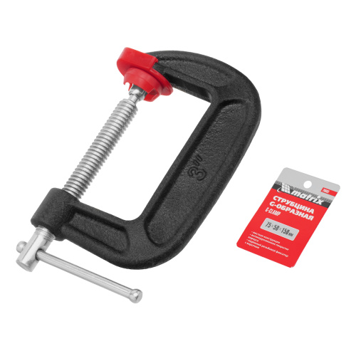 Струбцина G-образная, 75 мм Matrix по ценам производителя в Екатеринбурге с доставкой по всей России