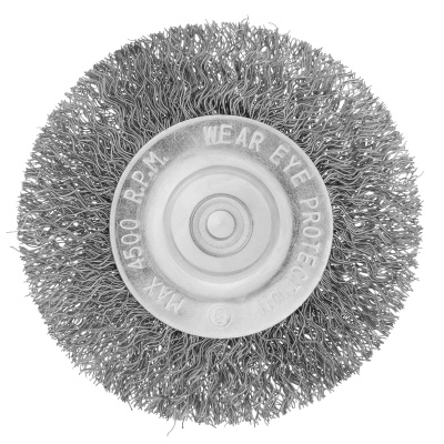 Щетка для дрели, 75 мм, плоская со шпилькой, витая проволока Сибртех по ценам производителя в Екатеринбурге с доставкой по всей России