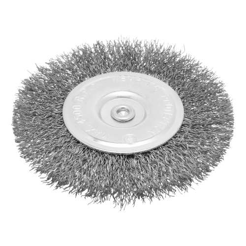Щетка для дрели 100 мм, плоская со шпилькой, витая проволока Сибртех по ценам производителя в Екатеринбурге с доставкой по всей России