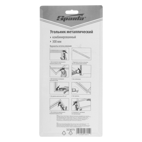 Угольник, 300 мм, металлический, комбинированный Sparta по ценам производителя в Екатеринбурге с доставкой по всей России