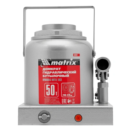 Домкрат гидравлический бутылочный, 50 т, высота подъема 240-370 мм Matrix по ценам производителя в Екатеринбурге с доставкой по всей России