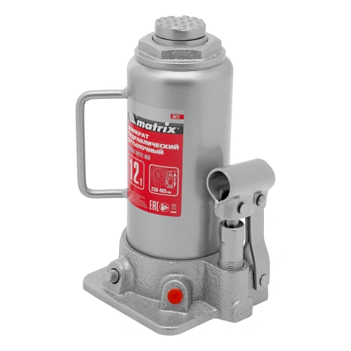 Домкрат гидравлический бутылочный, 12 т, высота подъема 230-465 мм Matrix по ценам производителя в Екатеринбурге с доставкой по всей России