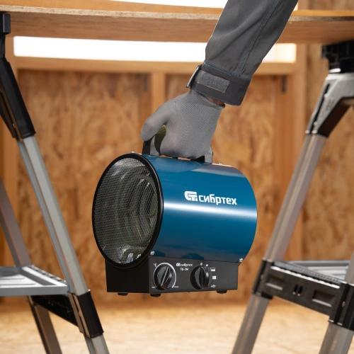 Тепловая пушка ТВ-3М (тепловентилятор), 230 В, 3 режима: вентилятор/1500 Вт /3000 Вт Сибртех по ценам производителя в Екатеринбурге с доставкой по всей России