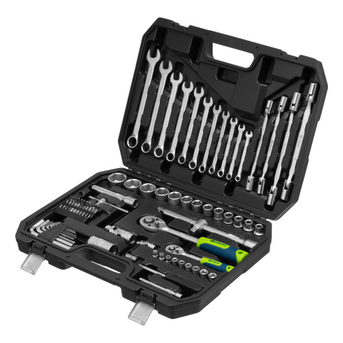 Набор инструментов, 1/2", 1/4", пластиковый кейс 89 предметов Сибртех по ценам производителя в Екатеринбурге с доставкой по всей России