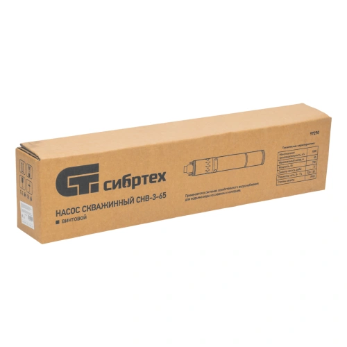 Скважинный насос СНВ-3-65, винтовой, диаметр 3", 700 Вт, 1800 л/ч, напор 65 м Сибртех по ценам производителя в Екатеринбурге с доставкой по всей России