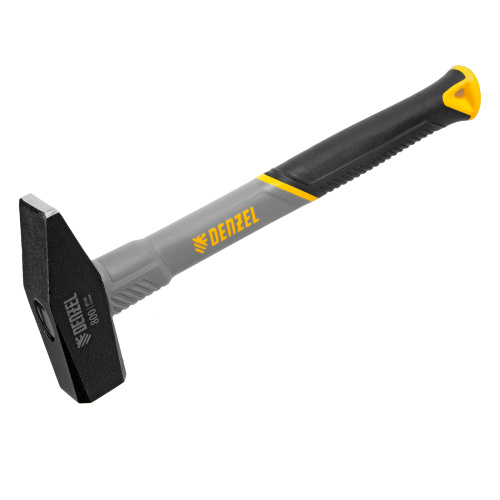 Молоток слесарный, 800 г, кованый, фибергласовая рукоятка c TPR покрытием Denzel по ценам производителя в Екатеринбурге с доставкой по всей России